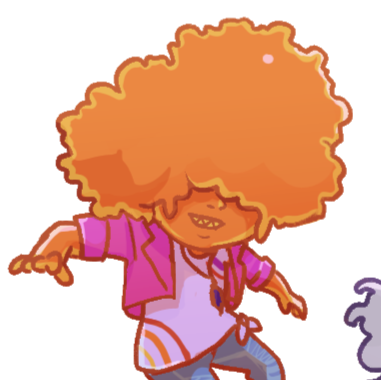 J-LYN, an orange slime person